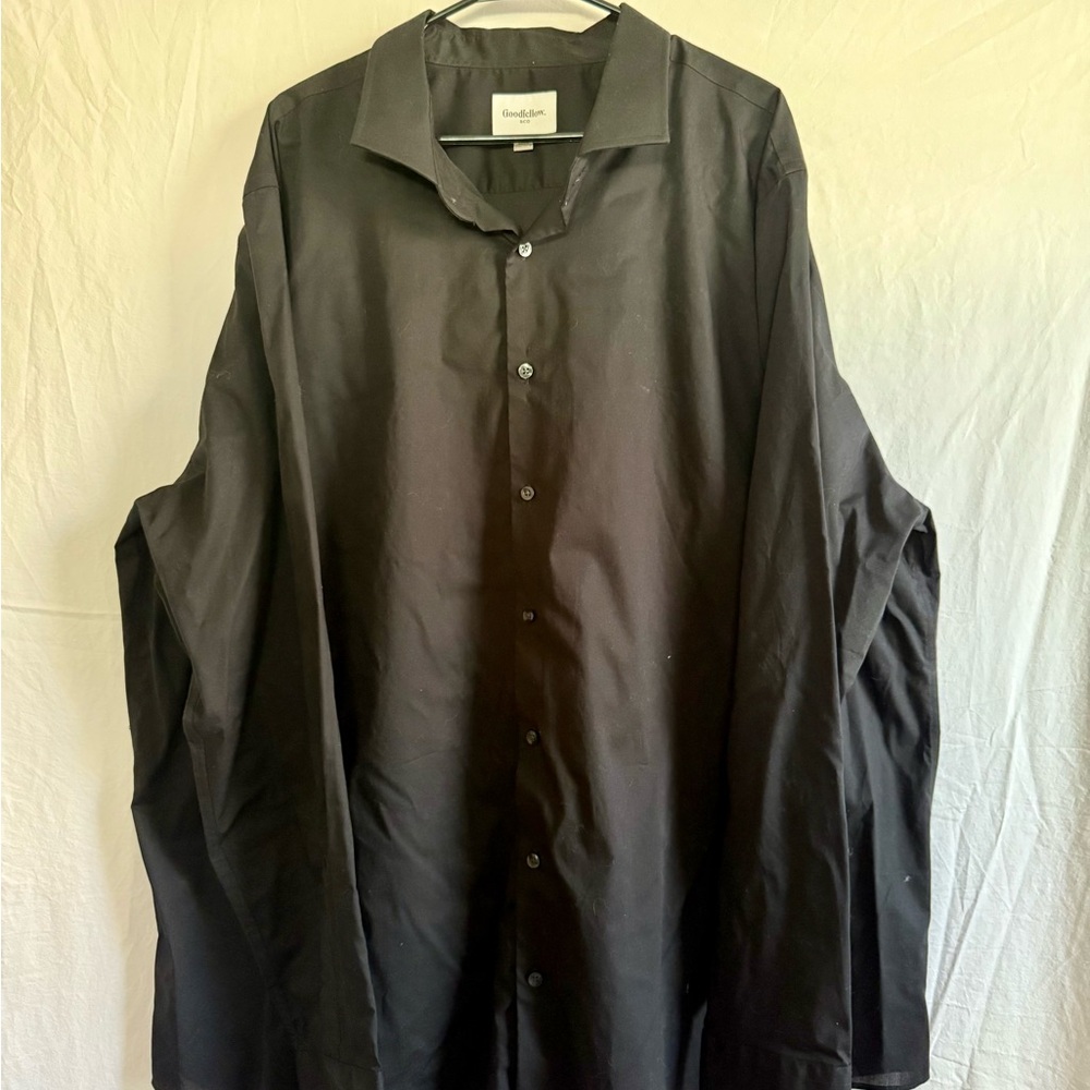 Classic Black Button-Up Dress Shirt